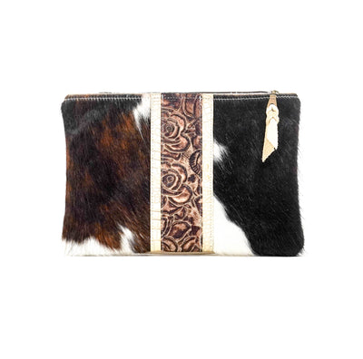 Mega Organizer - Tricolor w/ Toasted Roses-Mega Organizer-Western-Cowhide-Bags-Handmade-Products-Gifts-Dancing Cactus Designs
