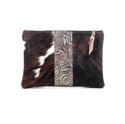 Mega Organizer - Tricolor w/ Turquoise Dallas Tool-Mega Organizer-Western-Cowhide-Bags-Handmade-Products-Gifts-Dancing Cactus Designs