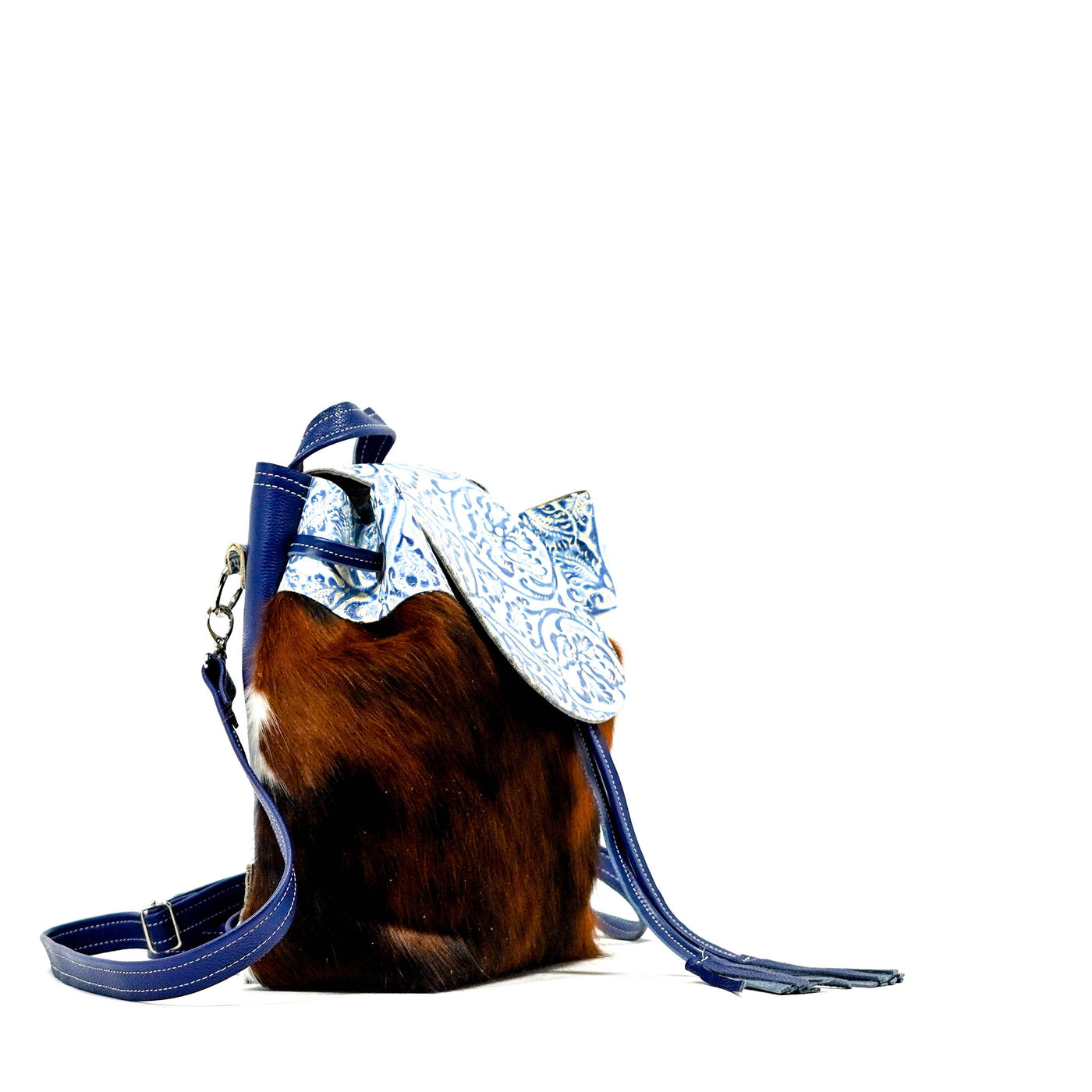 Mini Kelsea Backpack - Tricolor w/ Galaxy Tool-Mini Kelsea Backpack-Western-Cowhide-Bags-Handmade-Products-Gifts-Dancing Cactus Designs