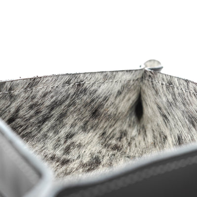 Mini Tray - Glossed Black Leather w/ Salt N' Pepper-Mini Tray-Western-Cowhide-Bags-Handmade-Products-Gifts-Dancing Cactus Designs