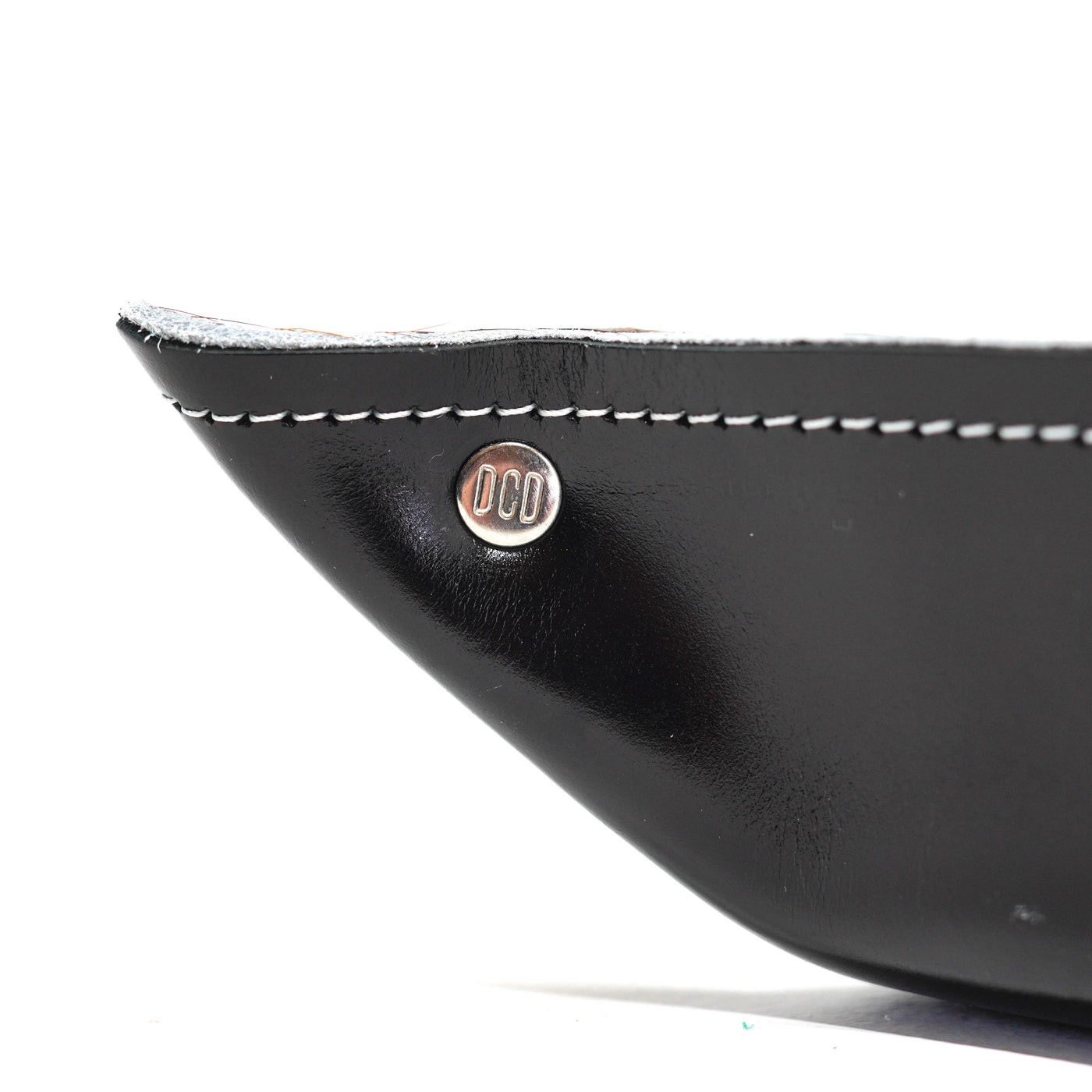 Mini Tray - Glossed Black Leather w/ Two-Tone Brindle-Mini Tray-Western-Cowhide-Bags-Handmade-Products-Gifts-Dancing Cactus Designs