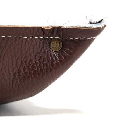 Mini Tray - Pebbled Chocolate Leather w/ Tricolor-Mini Tray-Western-Cowhide-Bags-Handmade-Products-Gifts-Dancing Cactus Designs
