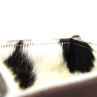 Mini Tray - Pebbled Chocolate Leather w/ Tricolor-Mini Tray-Western-Cowhide-Bags-Handmade-Products-Gifts-Dancing Cactus Designs