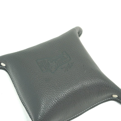 Mini Tray - Pebbled Lead Leather w/ Brindle-Mini Tray-Western-Cowhide-Bags-Handmade-Products-Gifts-Dancing Cactus Designs