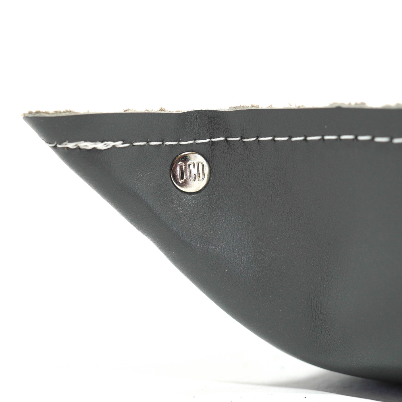 Mini Tray - Smooth Lead Leather w/ Smoke Show Skulls-Mini Tray-Western-Cowhide-Bags-Handmade-Products-Gifts-Dancing Cactus Designs