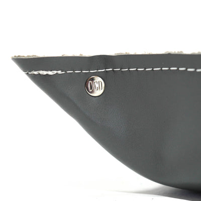 Mini Tray - Smooth Lead Leather w/ Smoke Show Skulls-Mini Tray-Western-Cowhide-Bags-Handmade-Products-Gifts-Dancing Cactus Designs