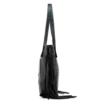 Mini Trisha - All Embossed w/ Onyx Tool-Mini Trisha-Western-Cowhide-Bags-Handmade-Products-Gifts-Dancing Cactus Designs