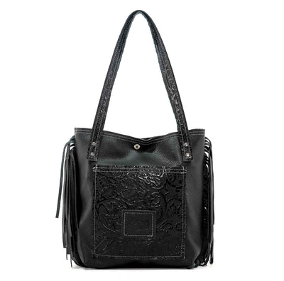 Mini Trisha - All Embossed w/ Onyx Tool-Mini Trisha-Western-Cowhide-Bags-Handmade-Products-Gifts-Dancing Cactus Designs