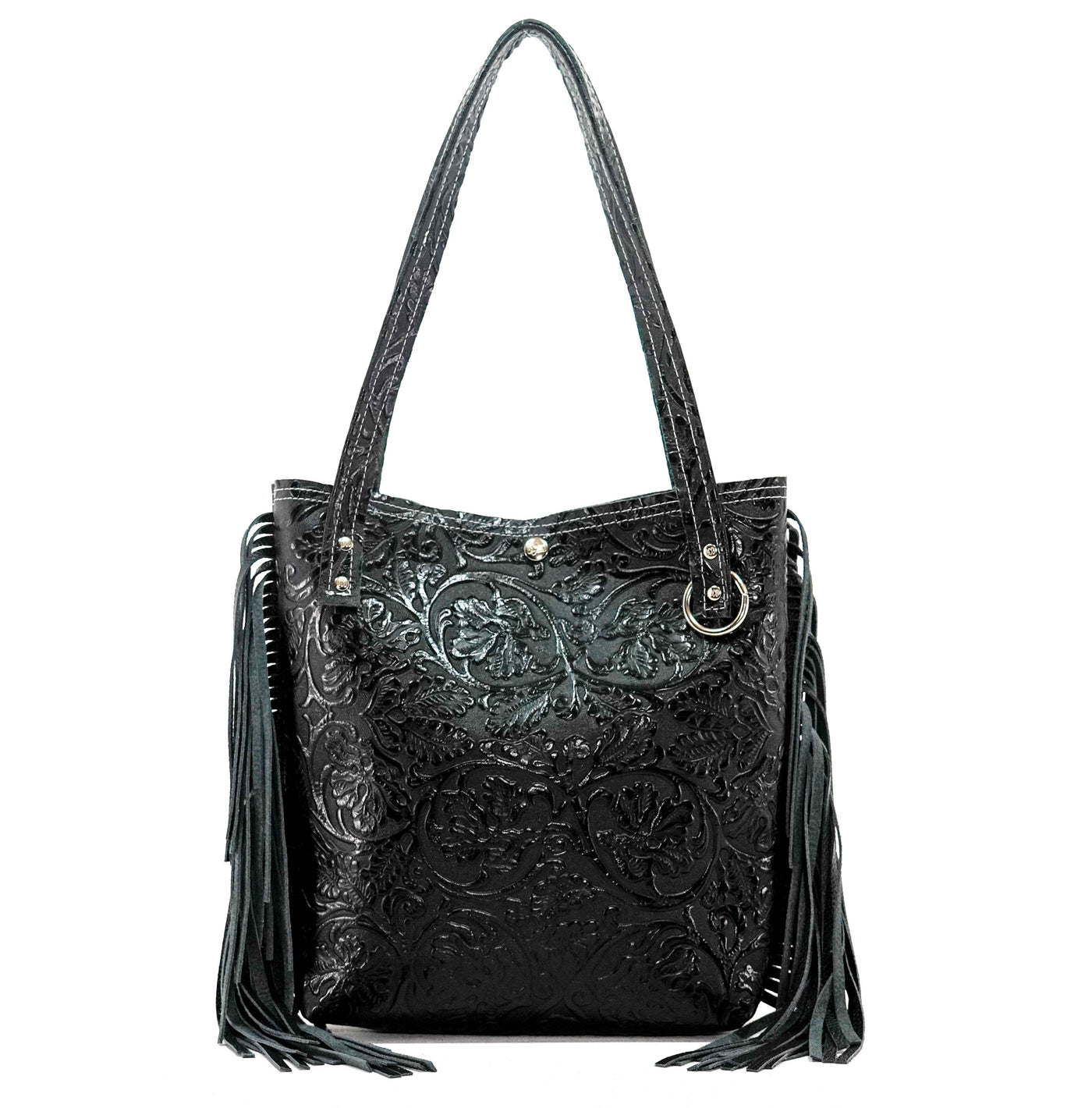 Mini Trisha - All Embossed w/ Onyx Tool-Mini Trisha-Western-Cowhide-Bags-Handmade-Products-Gifts-Dancing Cactus Designs