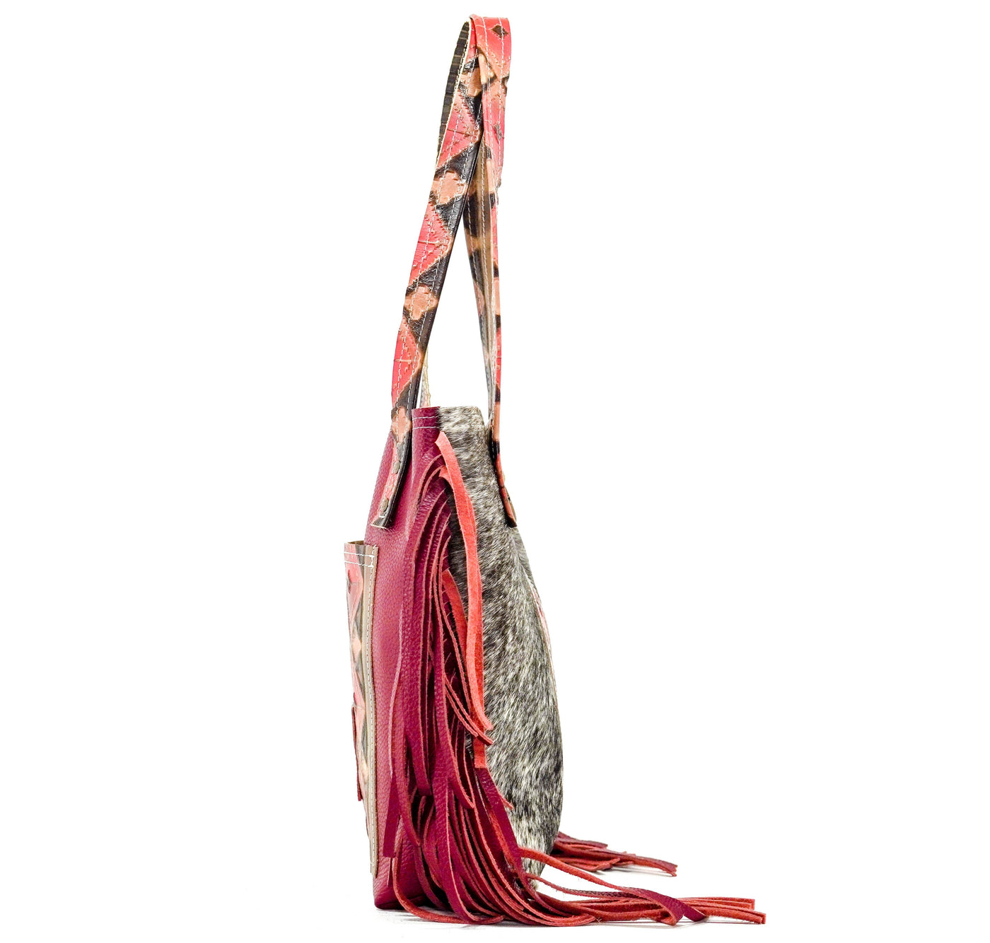 Mini Trisha - Longhorn w/ Santa Fe Navajo-Mini Trisha-Western-Cowhide-Bags-Handmade-Products-Gifts-Dancing Cactus Designs
