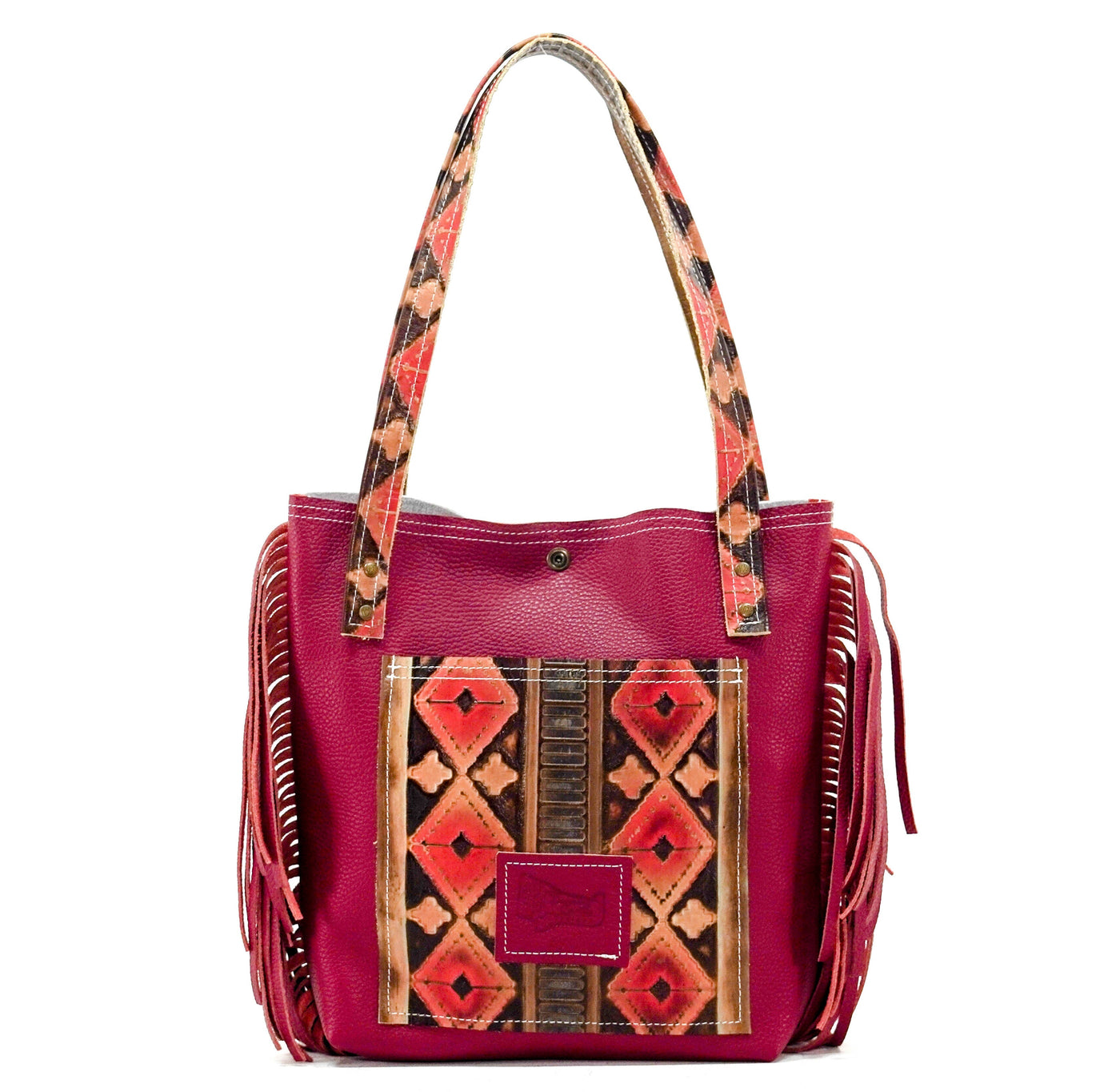 Mini Trisha - Longhorn w/ Santa Fe Navajo-Mini Trisha-Western-Cowhide-Bags-Handmade-Products-Gifts-Dancing Cactus Designs