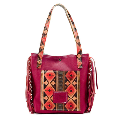 Mini Trisha - Longhorn w/ Santa Fe Navajo-Mini Trisha-Western-Cowhide-Bags-Handmade-Products-Gifts-Dancing Cactus Designs