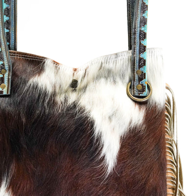 Mini Trisha - Tricolor w/ Dream Girl Navajo-Mini Trisha-Western-Cowhide-Bags-Handmade-Products-Gifts-Dancing Cactus Designs