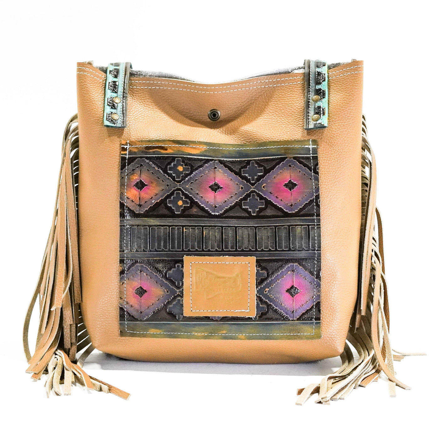 Mini Trisha - Tricolor w/ Dream Girl Navajo-Mini Trisha-Western-Cowhide-Bags-Handmade-Products-Gifts-Dancing Cactus Designs