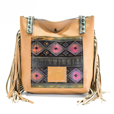 Mini Trisha - Tricolor w/ Dream Girl Navajo-Mini Trisha-Western-Cowhide-Bags-Handmade-Products-Gifts-Dancing Cactus Designs