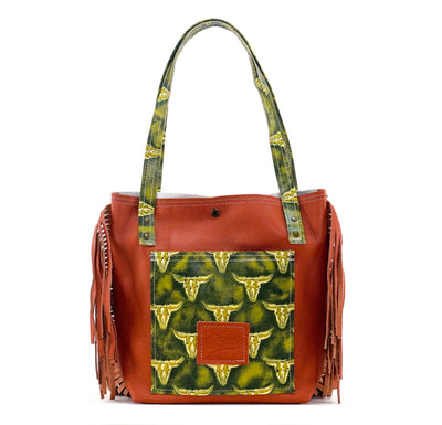 Mini Trisha - Tricolor w/ Mountain View Skulls-Mini Trisha-Western-Cowhide-Bags-Handmade-Products-Gifts-Dancing Cactus Designs