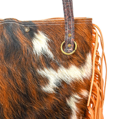 Mini Trisha - Tricolor w/ No Embossed-Mini Trisha-Western-Cowhide-Bags-Handmade-Products-Gifts-Dancing Cactus Designs