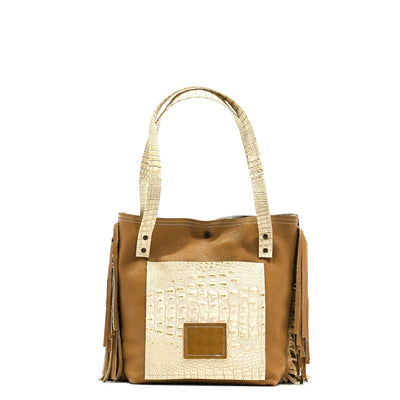 Mini Trisha - Two-Tone Brindle w/ No Embossed-Mini Trisha-Western-Cowhide-Bags-Handmade-Products-Gifts-Dancing Cactus Designs
