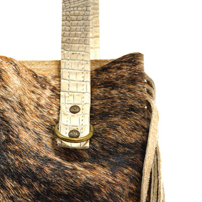 Mini Trisha - Two-Tone Brindle w/ No Embossed-Mini Trisha-Western-Cowhide-Bags-Handmade-Products-Gifts-Dancing Cactus Designs