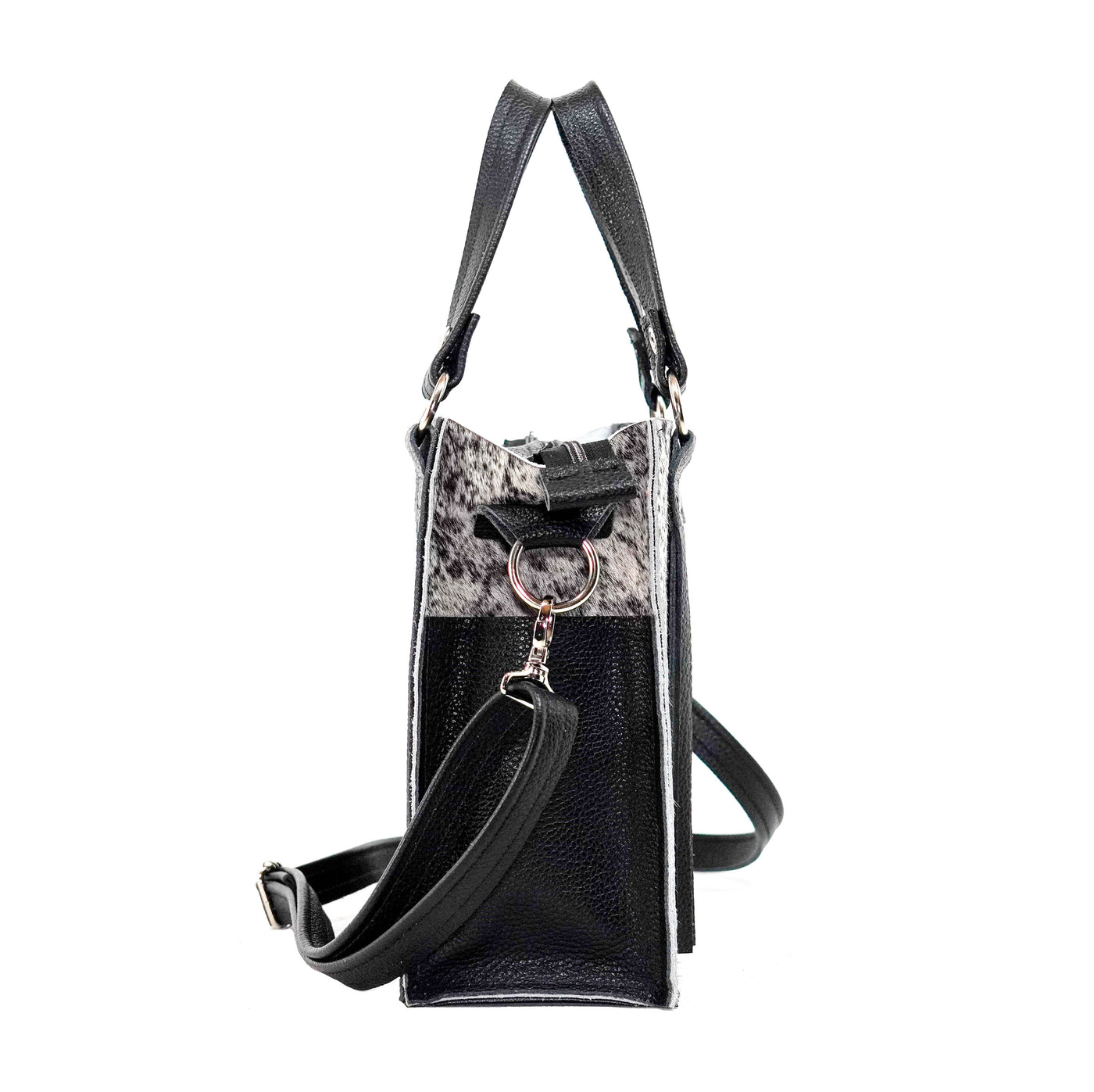 Minnie Pearl - Black & White w/ No Embossed-Minnie Pearl-Western-Cowhide-Bags-Handmade-Products-Gifts-Dancing Cactus Designs