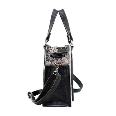 Minnie Pearl - Black & White w/ No Embossed-Minnie Pearl-Western-Cowhide-Bags-Handmade-Products-Gifts-Dancing Cactus Designs