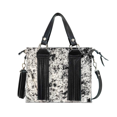 Minnie Pearl - Black & White w/ No Embossed-Minnie Pearl-Western-Cowhide-Bags-Handmade-Products-Gifts-Dancing Cactus Designs