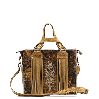 Minnie Pearl - Brindle w/ No Embossed-Minnie Pearl-Western-Cowhide-Bags-Handmade-Products-Gifts-Dancing Cactus Designs
