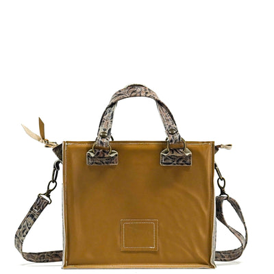 Minnie Pearl - Dark Brindle w/ Antique Deadwood Roses-Minnie Pearl-Western-Cowhide-Bags-Handmade-Products-Gifts-Dancing Cactus Designs