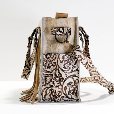 Minnie Pearl - Exotic w/ Ivory Tool-Minnie Pearl-Western-Cowhide-Bags-Handmade-Products-Gifts-Dancing Cactus Designs