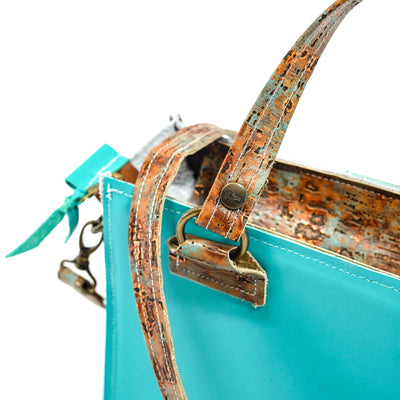 Minnie Pearl - Tricolor w/ Patina Driftwood-Minnie Pearl-Western-Cowhide-Bags-Handmade-Products-Gifts-Dancing Cactus Designs