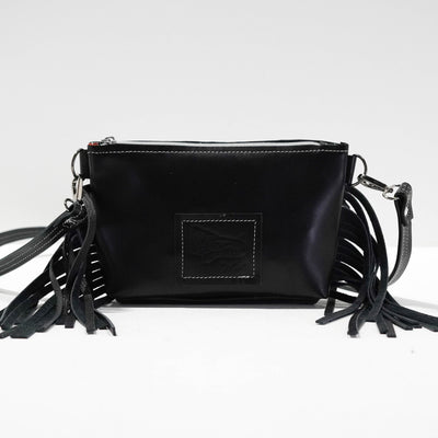 Miss Kitty - Black & White w/ No Embossed-Miss Kitty-Western-Cowhide-Bags-Handmade-Products-Gifts-Dancing Cactus Designs