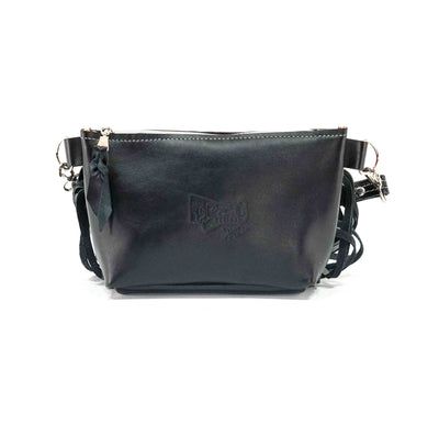 Miss Kitty - Brindle w/ Black Smooth Leather-Miss Kitty-Western-Cowhide-Bags-Handmade-Products-Gifts-Dancing Cactus Designs