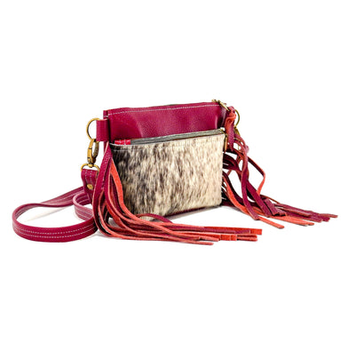 Miss Kitty - Roan w/ Red Pebble Leather-Miss Kitty-Western-Cowhide-Bags-Handmade-Products-Gifts-Dancing Cactus Designs