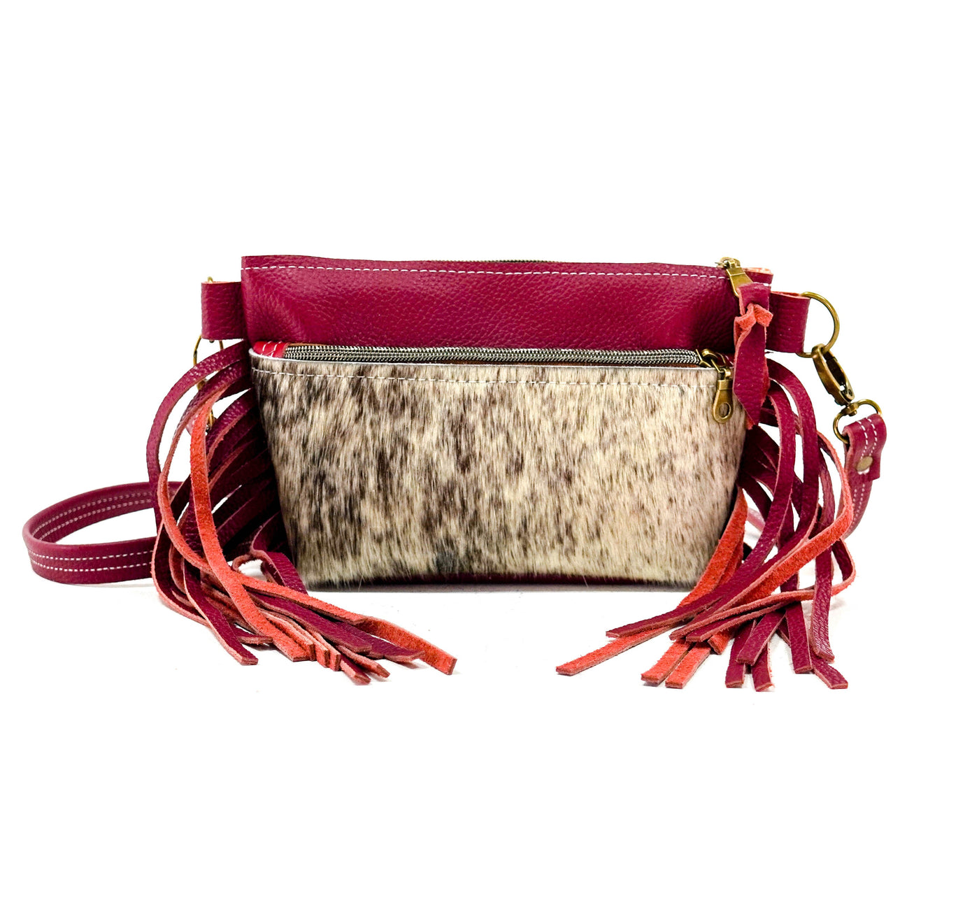 Miss Kitty - Roan w/ Red Pebble Leather-Miss Kitty-Western-Cowhide-Bags-Handmade-Products-Gifts-Dancing Cactus Designs