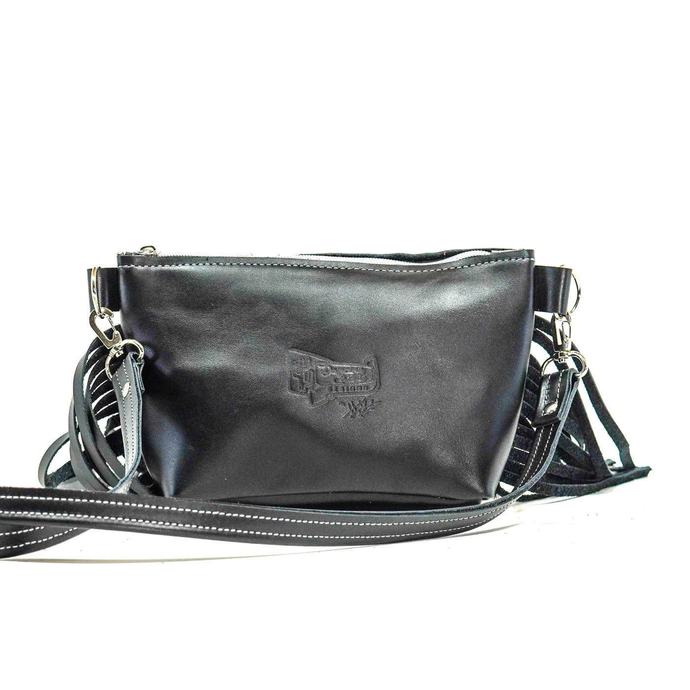 Miss Kitty - Tricolor w/ Black Leather-Miss Kitty-Western-Cowhide-Bags-Handmade-Products-Gifts-Dancing Cactus Designs