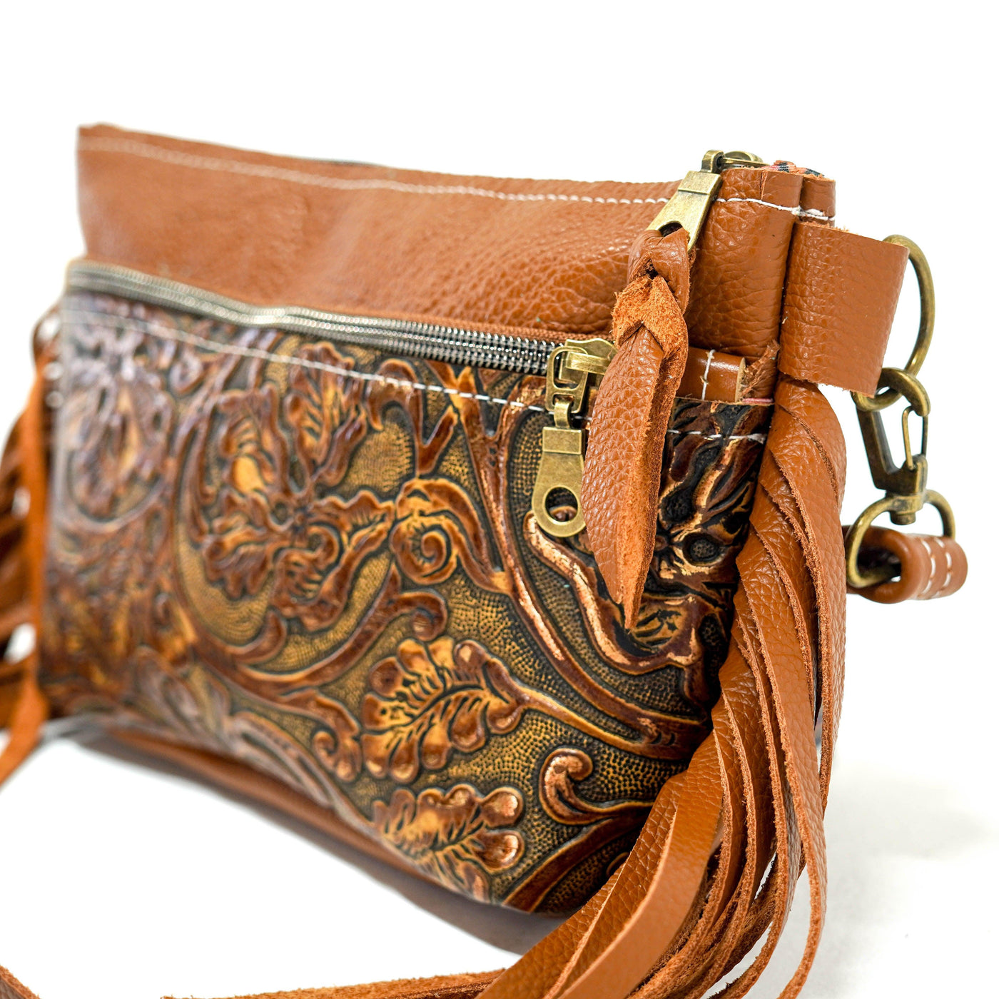 Miss Kitty - Wyoming Tool w/ Dulce De Leche Leather-Miss Kitty-Western-Cowhide-Bags-Handmade-Products-Gifts-Dancing Cactus Designs