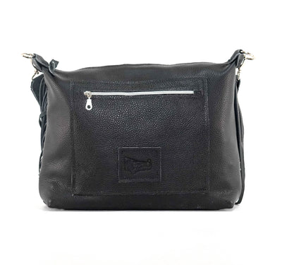 Oakley - Black & White w/ Burgundy Dallas Tool-Oakley-Western-Cowhide-Bags-Handmade-Products-Gifts-Dancing Cactus Designs