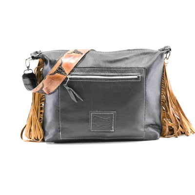 Oakley - Brindle w/ Sepia Skulls-Oakley-Western-Cowhide-Bags-Handmade-Products-Gifts-Dancing Cactus Designs