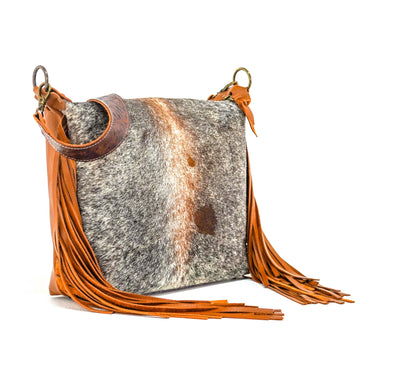 Oakley - Longhorn w/ Ostrich-Oakley-Western-Cowhide-Bags-Handmade-Products-Gifts-Dancing Cactus Designs