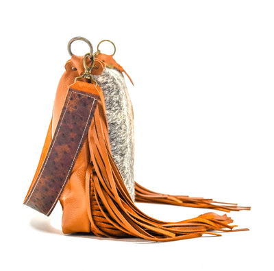Oakley - Longhorn w/ Ostrich-Oakley-Western-Cowhide-Bags-Handmade-Products-Gifts-Dancing Cactus Designs
