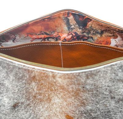 Oakley - Longhorn w/ Ostrich-Oakley-Western-Cowhide-Bags-Handmade-Products-Gifts-Dancing Cactus Designs