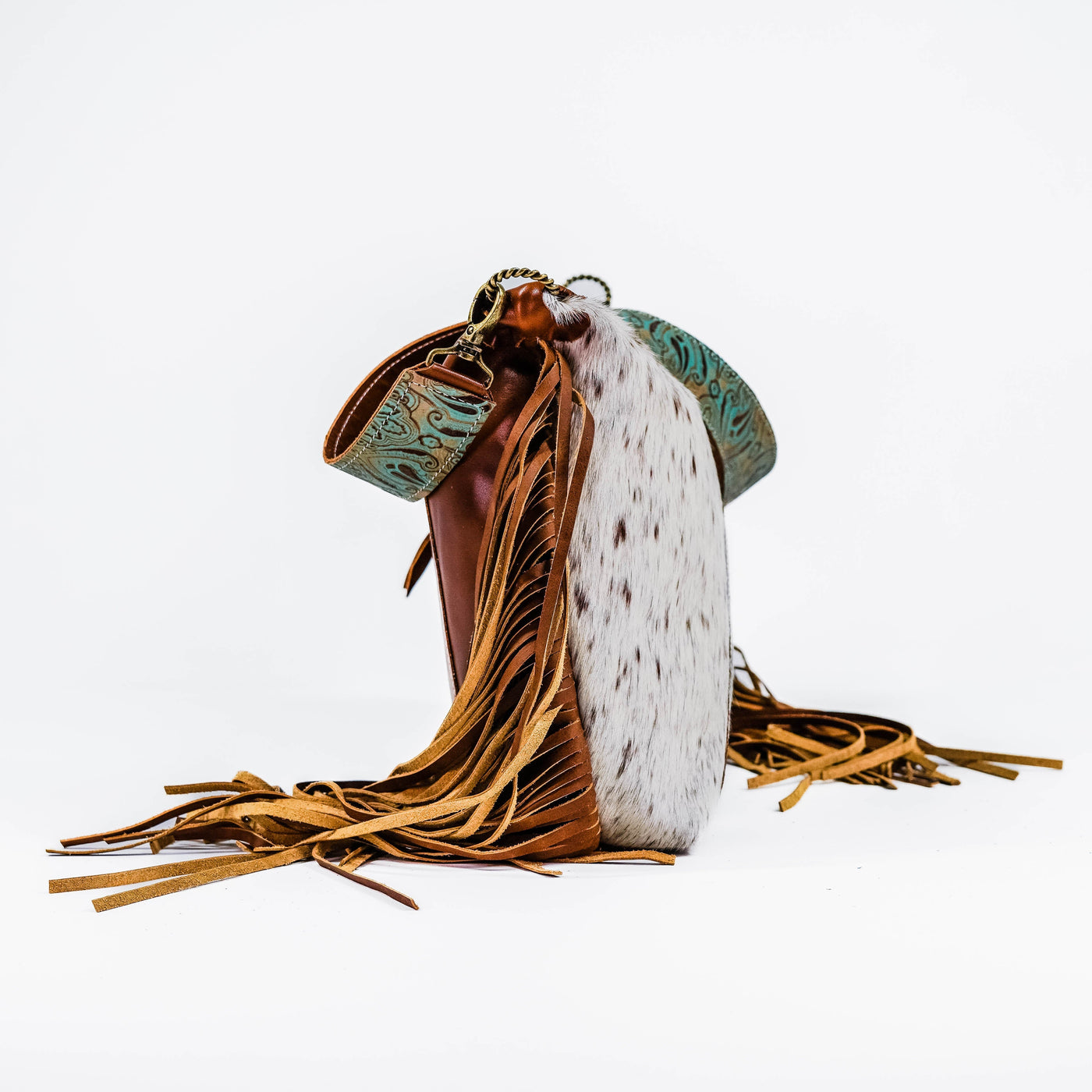 Oakley - Longhorn w/ Venetian Tool-Oakley-Western-Cowhide-Bags-Handmade-Products-Gifts-Dancing Cactus Designs