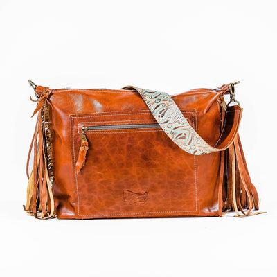 Oakley - Longhorn w/ Venetian Tool-Oakley-Western-Cowhide-Bags-Handmade-Products-Gifts-Dancing Cactus Designs
