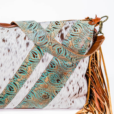 Oakley - Longhorn w/ Venetian Tool-Oakley-Western-Cowhide-Bags-Handmade-Products-Gifts-Dancing Cactus Designs