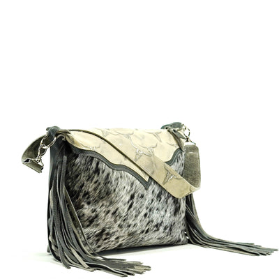Oakley - Salt & Pepper w/ Ghost Skulls-Oakley-Western-Cowhide-Bags-Handmade-Products-Gifts-Dancing Cactus Designs