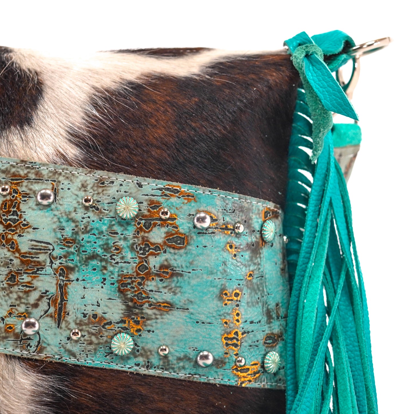 Oakley - Tricolor w/ Tiffany Driftwood-Oakley-Western-Cowhide-Bags-Handmade-Products-Gifts-Dancing Cactus Designs
