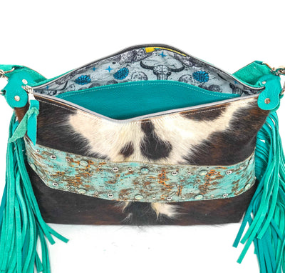 Oakley - Tricolor w/ Tiffany Driftwood-Oakley-Western-Cowhide-Bags-Handmade-Products-Gifts-Dancing Cactus Designs