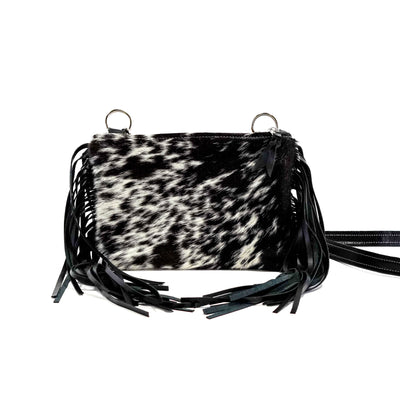 Patsy - Black & White w/ Black Leather-Patsy-Western-Cowhide-Bags-Handmade-Products-Gifts-Dancing Cactus Designs