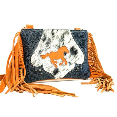 Patsy - Black & White w/ Blue Jean Tool-Patsy-Western-Cowhide-Bags-Handmade-Products-Gifts-Dancing Cactus Designs