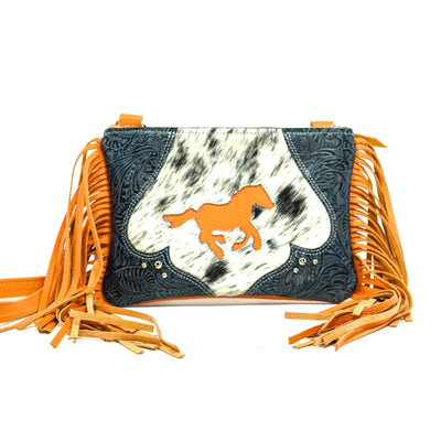 Patsy - Black & White w/ Blue Jean Tool-Patsy-Western-Cowhide-Bags-Handmade-Products-Gifts-Dancing Cactus Designs